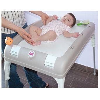 Bañera Onda Bella Grande, Rosada con Soporte/Cambiador y Colchon, OK Baby