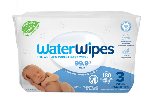 Toallas Húmedas, Wipes 99.9% agua, Water Wipes