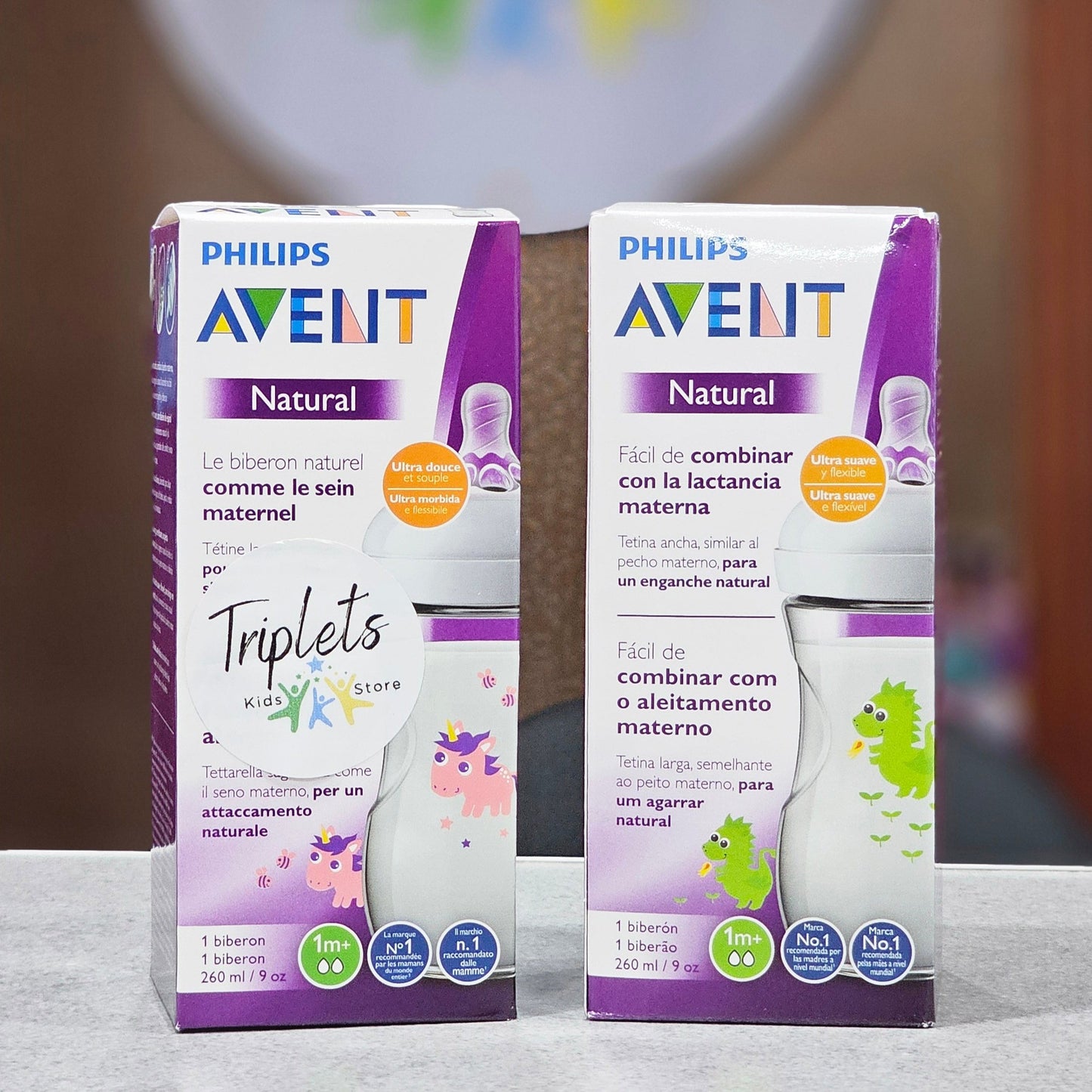 Biberón Natural Unicornio, 9 oz Natural Philips Avent