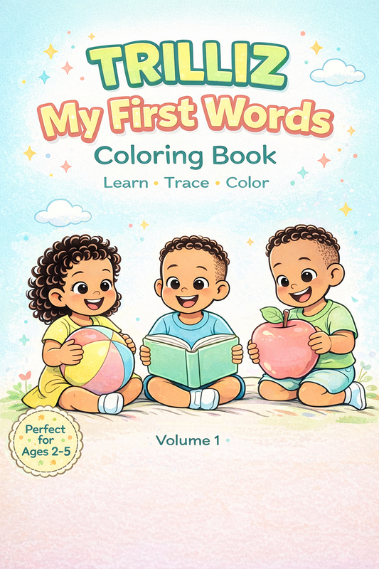 TRILLIZ – My First Words Coloring Book – Volumen 1.