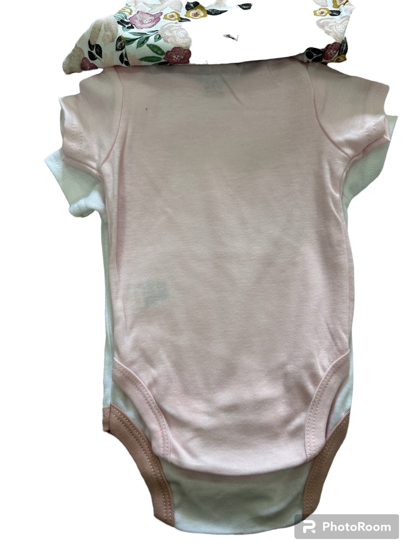 Chick Pea Set de 3 Onesies Flores Rosas