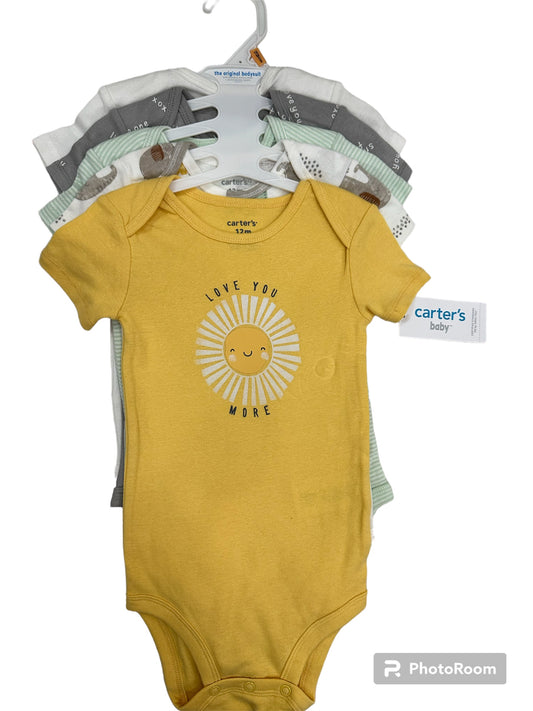 Carter's Set de 5 onesies Elefantes y Sol