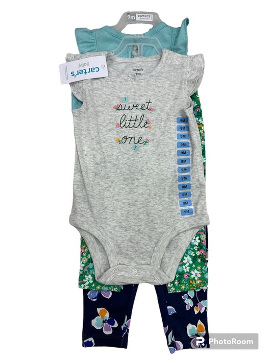 Carter's set 2 Onesies + 2 Pantalones Primavera