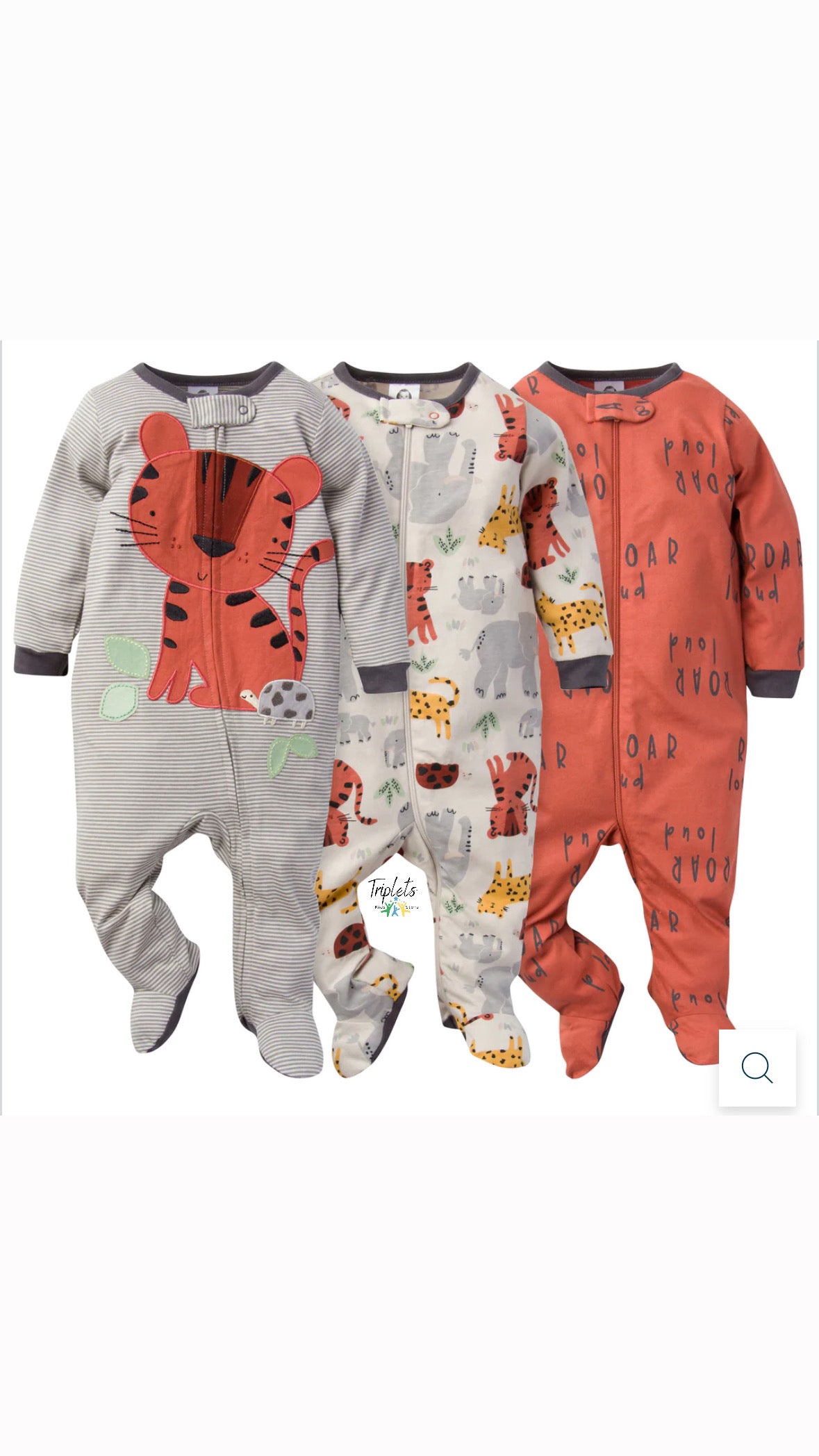 Gerber Set de 3 Pijamas Safari Sleep N Plays