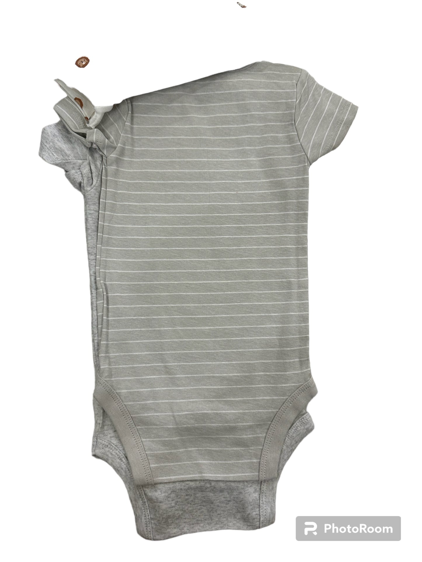 Gerber Set de 3 Onesies Animales del Zoo Gris